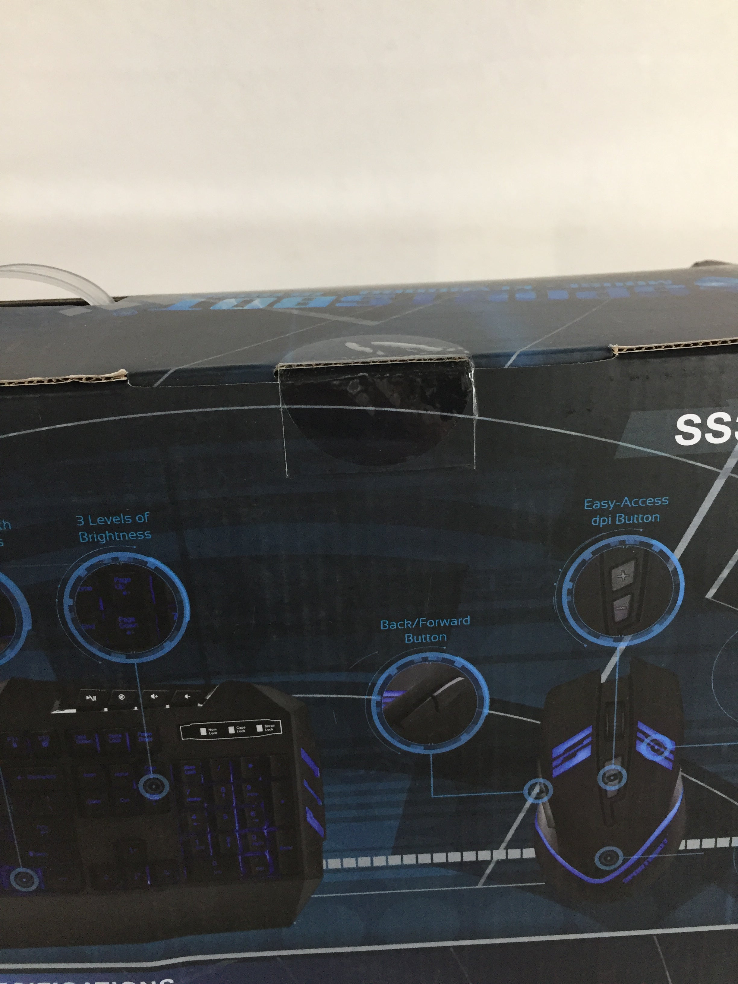 SportsBot SS301 Blue LED Gaming Keyboard, Mouse and Over-Ear Headset (6921909764279)